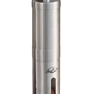 JavaPresse Manual Coffee Grinder | Conical Burr Mill for Precision Brewing | Brushed Stainless Steel