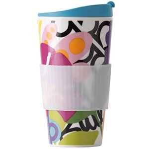 French Bull - Porcelain Travel Mug with Lid - Traveler - To-Go Tea and Coffee Cup -  Oasis