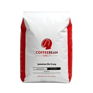 Coffee Bean Direct Jamaican Me Crazy Flavored, Whole Bean Coffee, 5-Pound Bag