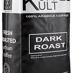 Koffee Kult DARK ROAST COFFEE BEANS (2 Pounds Whole Bean) Highest Quality Delicious Organically Sourced Fair Trade - Whole Bean Coffee - Fresh Coffee Beans