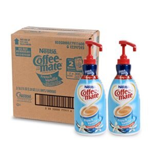 Coffee-mate 31803CT Liquid Coffee Creamer, French Vanilla, 1.5 Liter Pump Bottle (Case of 2)