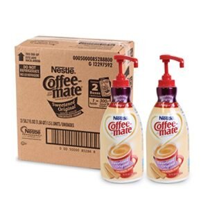 NESTLE COFFEE-MATE Coffee Creamer, Sweetened Original, 1.5L liquid pump bottle, Pack of 2