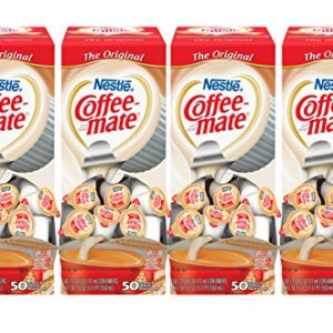NESTLE COFFEE-MATE Coffee Creamer, Original, 0.375oz liquid creamer singles, 50 count, Pack of 4