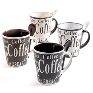 Mr Coffee 8 Piece Bareggio Mug and Spoon Set, NA