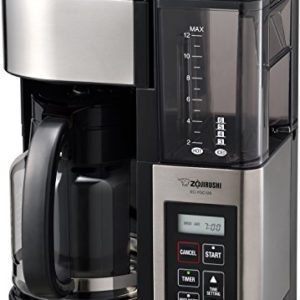 Zojirushi EC-YGC120 Fresh Brew Plus 12-Cup Coffee Maker, Stainless Black