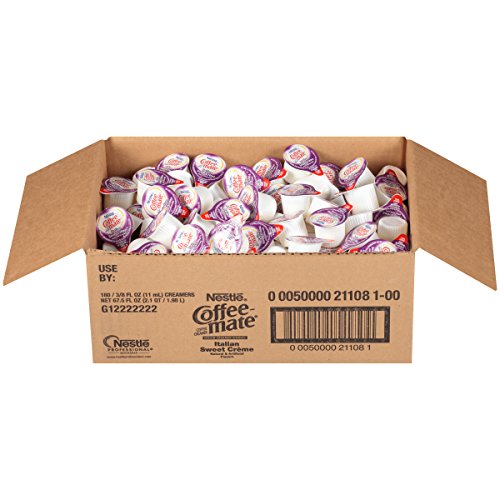 NESTLE COFFEE-MATE Coffee Creamer, Italian Sweet Crème, 180 count, liquid creamer singles