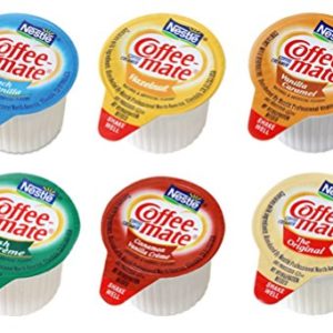 Coffee Mate Liquid Creamers, 6 Flavor Variety Pack, 180 Count (Original, French Vanilla, Irish Creme, Cinnamon Vanilla, Hazelnut, Vanilla Caramel)